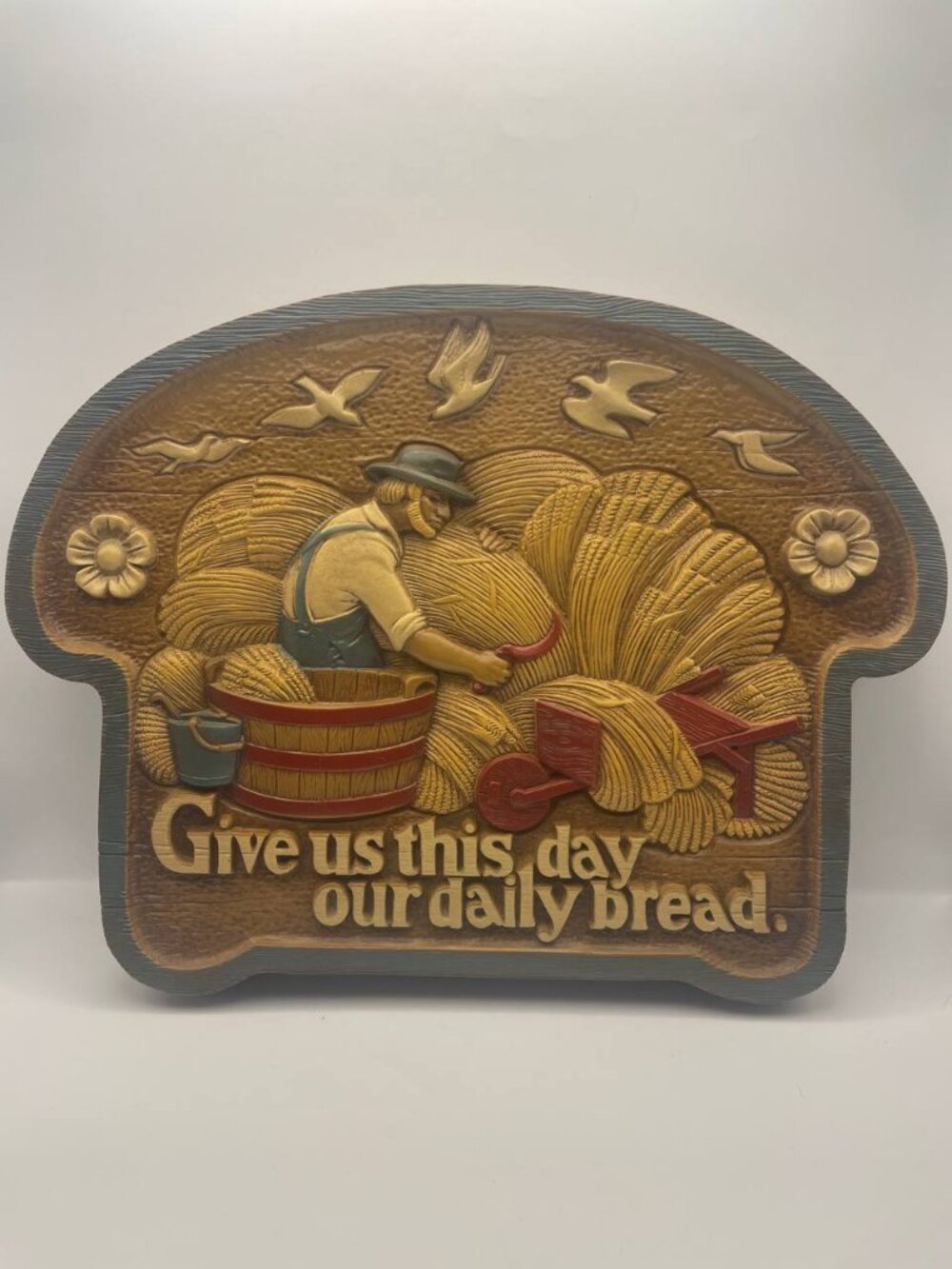 Burwood Products Co 1986 'Our Daily Bread' Farmhouse Rustic Wall Decor